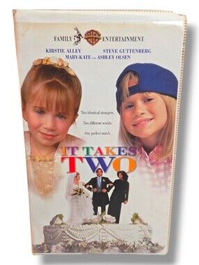 It Takes Two VHS 1995 Mary-Kate & Ashley Olsen Twins Clamshell Case
